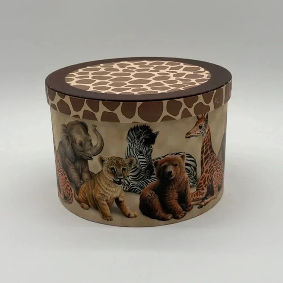 Safari Animal Trinket Circular Box - Picture 2 of 13